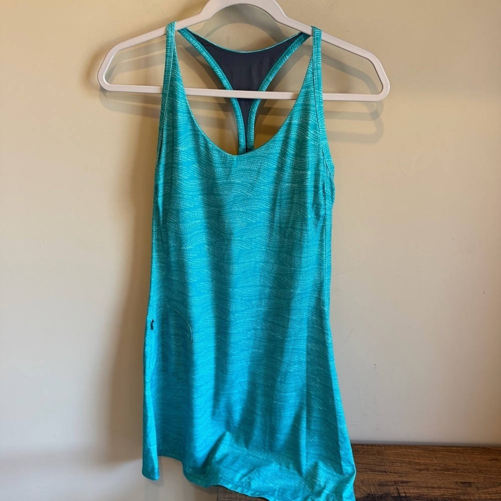 Prana Opal Dress Racerback Teal Pontoon NWT small
